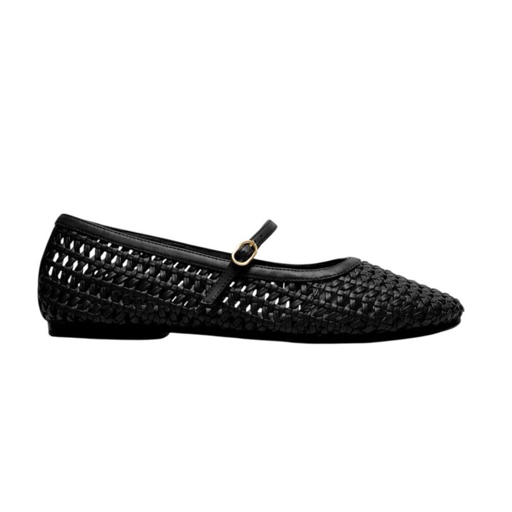 Clarks Womens/Ladies Livia Leather Slip-on Ballet Flats / Black